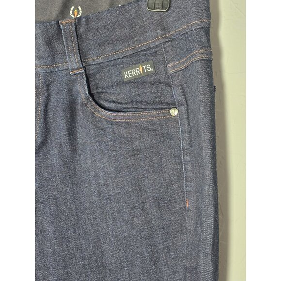 NWOT Kerrits Women’s Stretch Denim Knee Patch Breeches M Color-Bloc Riding Pants - Picture 5 of 16